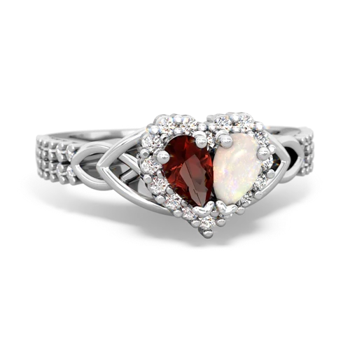 garnet-opal keepsake engagement ring