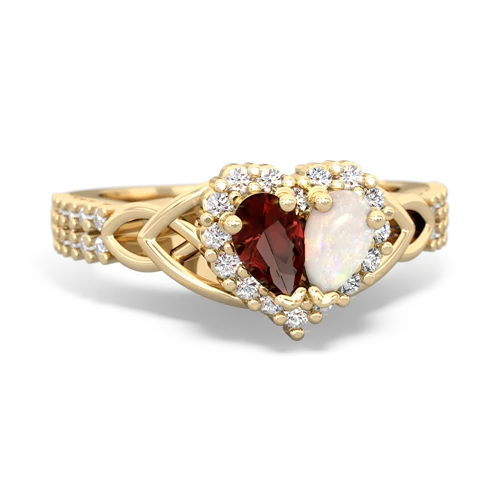 garnet-opal keepsake engagement ring