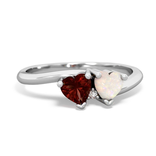 garnet-opal sweethearts promise ring