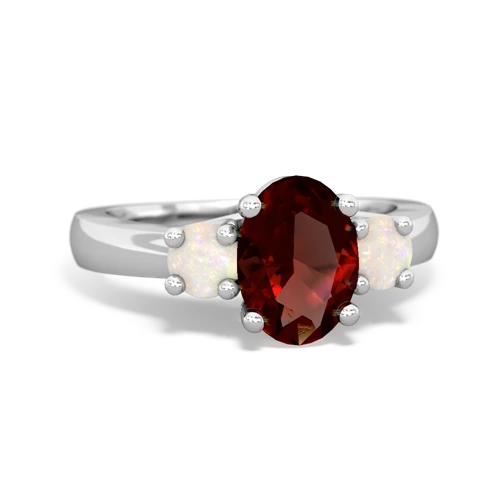 garnet-opal timeless ring