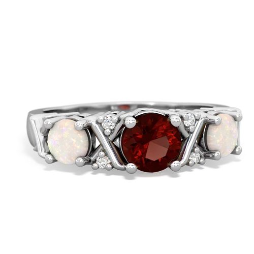 garnet-opal timeless ring