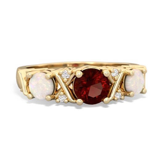 garnet-opal timeless ring