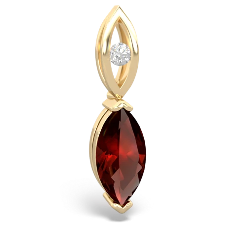 garnet geometric drop pendant