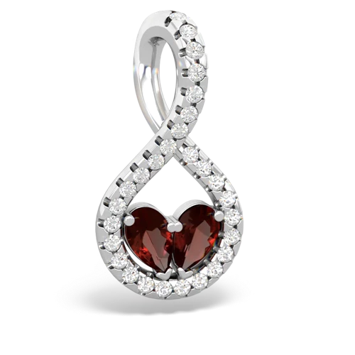 garnet pave twist pendant