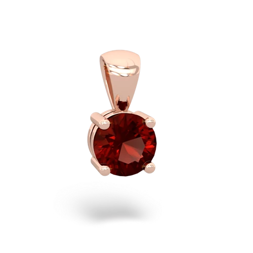 garnet round basic pendant