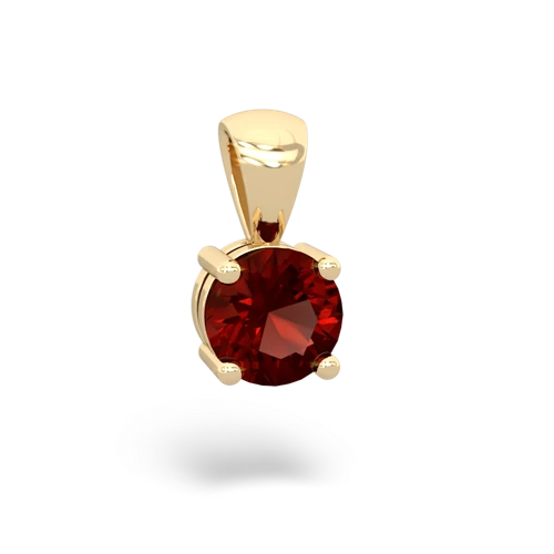 garnet round basic pendant