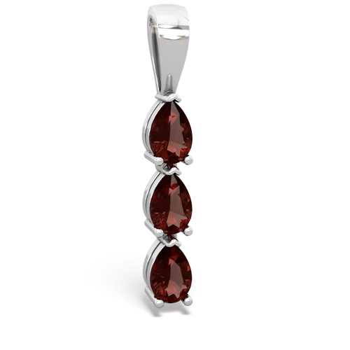 garnet three stone pendant