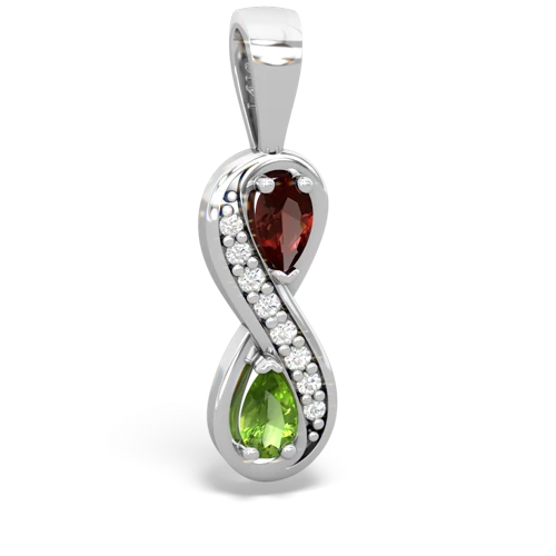 garnet-peridot keepsake infinity pendant