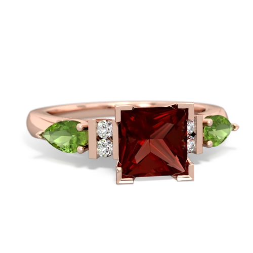 garnet-peridot engagement ring