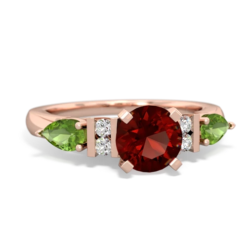 garnet-peridot engagement ring