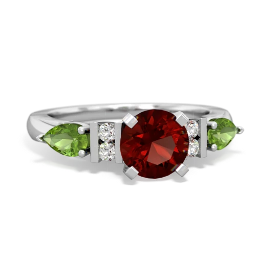 garnet-peridot engagement ring