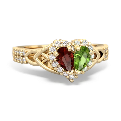 garnet-peridot keepsake engagement ring