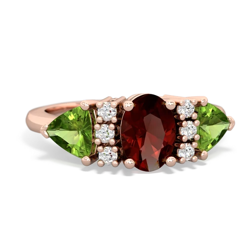 garnet-peridot timeless ring