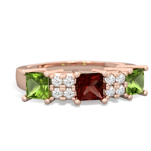 garnet-peridot timeless ring