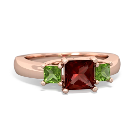 garnet-peridot timeless ring