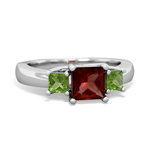 garnet-peridot timeless ring