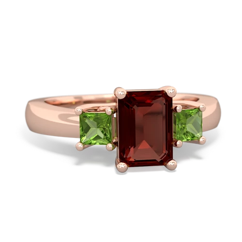 garnet-peridot timeless ring