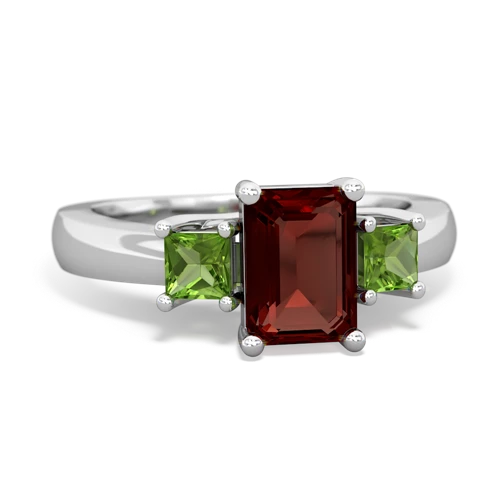 garnet-peridot timeless ring