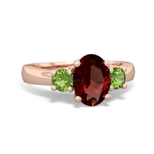 garnet-peridot timeless ring