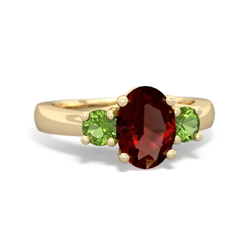 garnet-peridot timeless ring