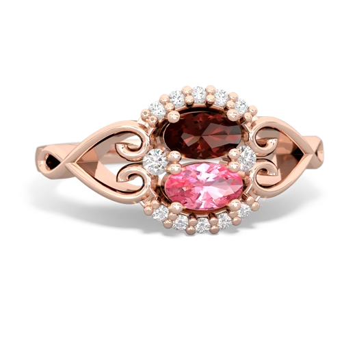 garnet-pink sapphire antique keepsake ring