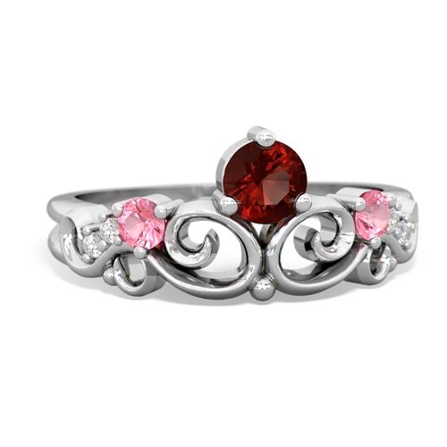 garnet-pink sapphire crown keepsake ring
