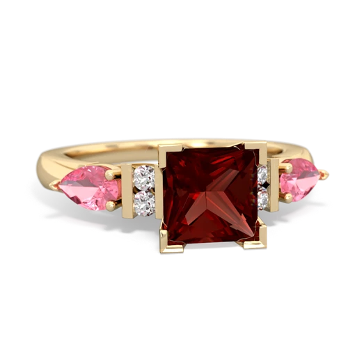 garnet-pink sapphire engagement ring