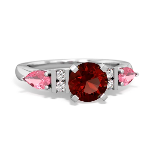 garnet-pink sapphire engagement ring