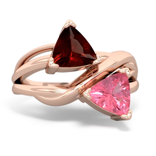 garnet-pink sapphire filligree ring