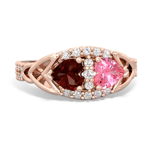 garnet-pink sapphire keepsake engagement ring