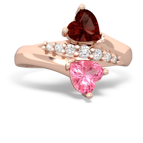 garnet-pink sapphire modern ring