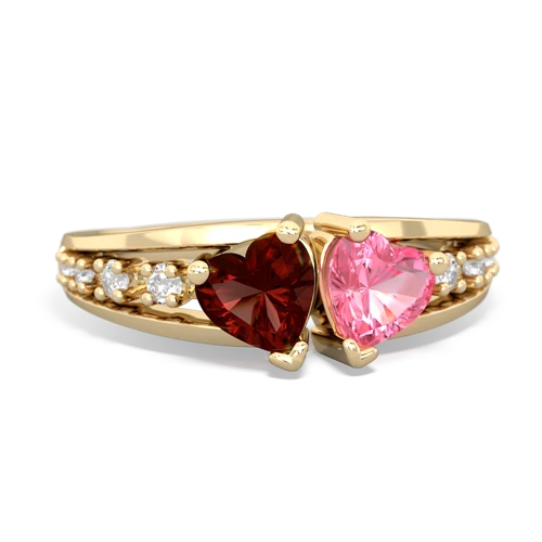 garnet-pink sapphire modern ring
