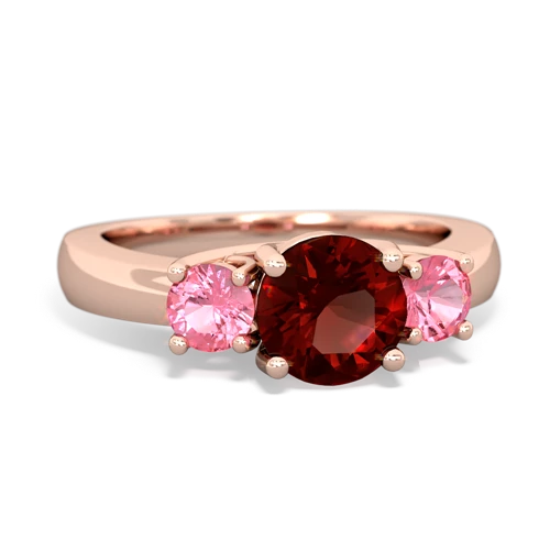 garnet-pink sapphire timeless ring