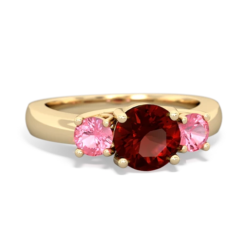 garnet-pink sapphire timeless ring