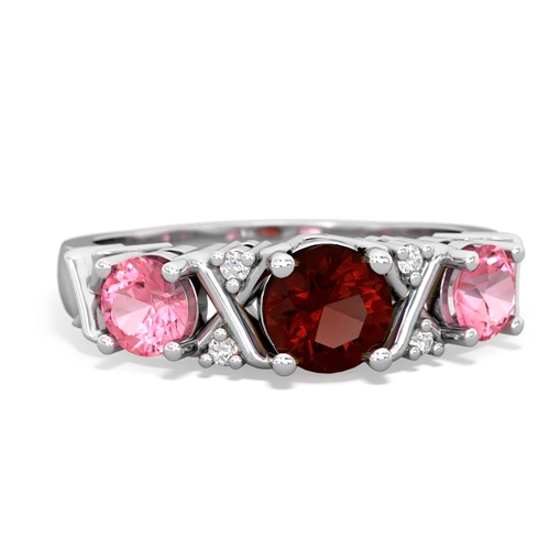 garnet-pink sapphire timeless ring