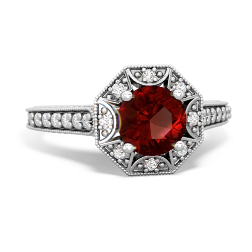 Garnet Art-Deco Starburst Genuine Garnet ring Ring