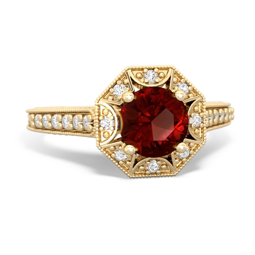 Garnet Art-Deco Starburst Genuine Garnet ring Ring