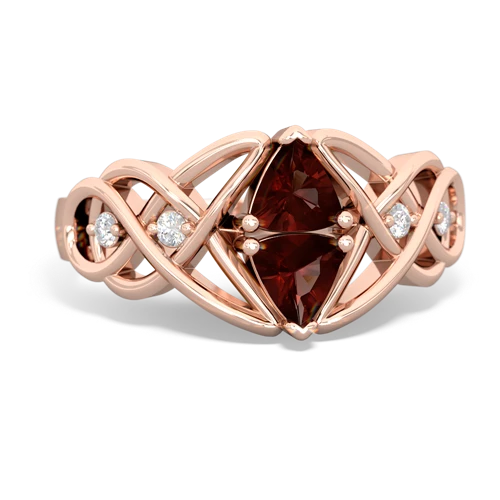 garnet celtic knot ring