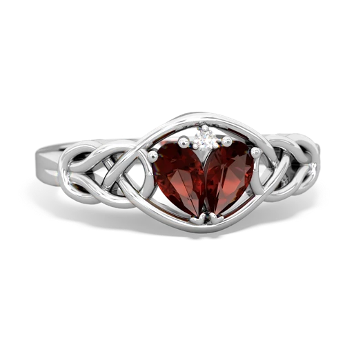 Garnet Celtic Love Knot Genuine Garnet ring Ring