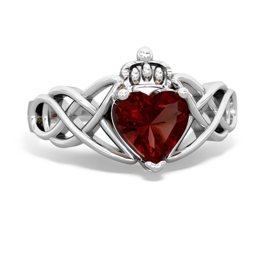 garnet claddagh ring