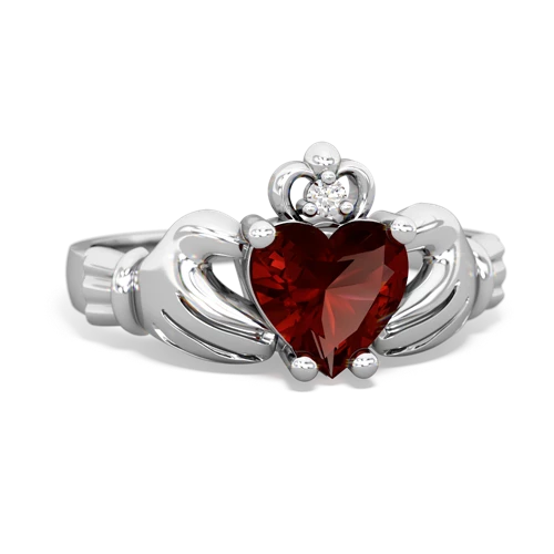 garnet claddagh ring