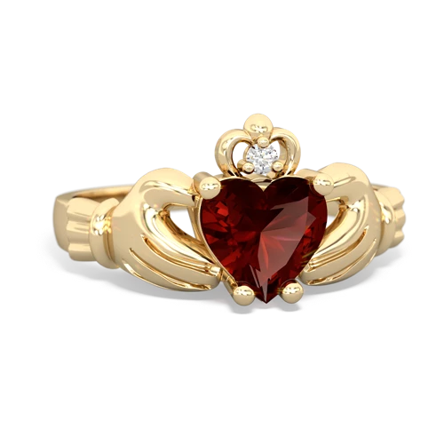 garnet claddagh ring