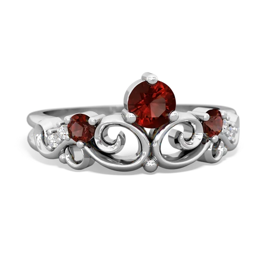 garnet crown keepsake ring