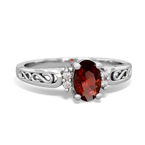 garnet filligree ring