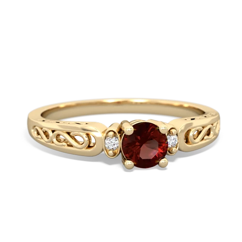 garnet filligree ring