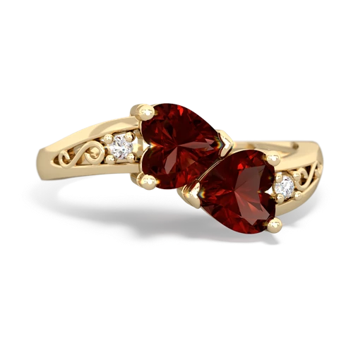 garnet filligree ring