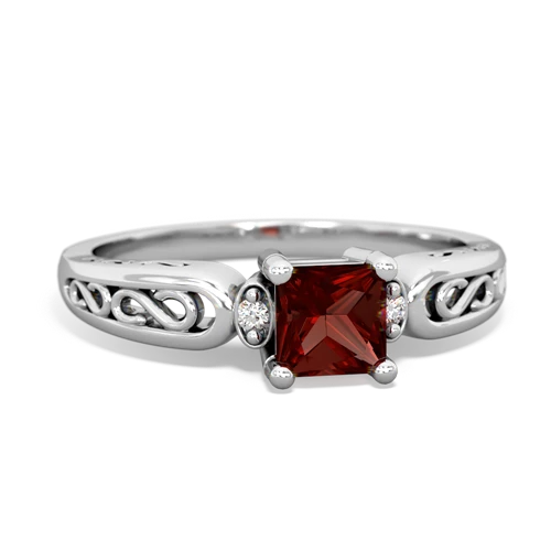 garnet filligree ring