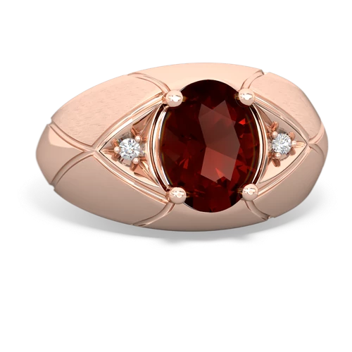 garnet mens ring