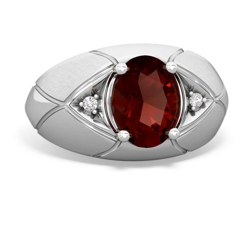 garnet mens ring