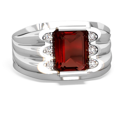 garnet mens ring